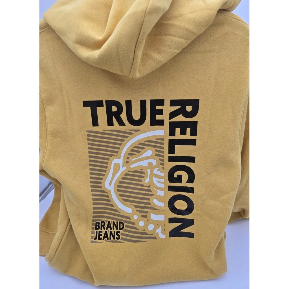 True Religion Buddha Hoodie Spicy Mustard Size Small New With Tags